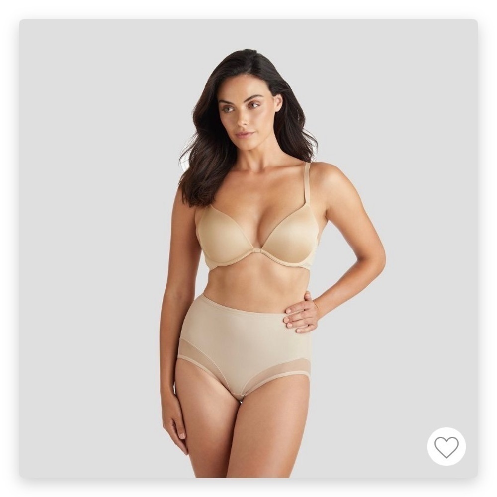 SlimShaper by Miracle Brands Women's Sheer
Booty Lift Briefs - Warm Beige